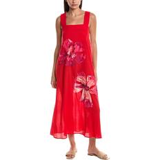 Men - Red Dresses Natori Gauze Applique Maxi Dress