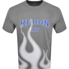 Heron Preston Law Flames T Shirt Grey