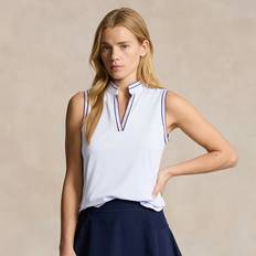 Ralph Lauren Tank Tops Ralph Lauren Tailored Fit Piqué Sleeveless Shirt in Blue/Peach