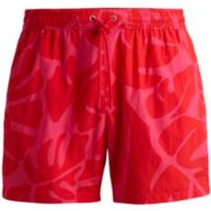 Swimwear HUGO BOSS Men's Seasonal Pattern Quick-Dry Swim Shorts Dark Pink