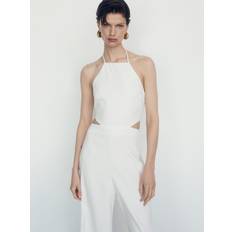 Byxdressar - Vita Jumpsuits & Overaller Mango Lyny Cut Out Jumpsuit, Natural White