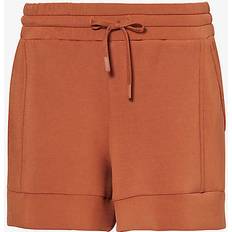 Modal - Women Shorts Varley Womens Mocha Biscuit Atrium High-rise Stretch-woven Shorts