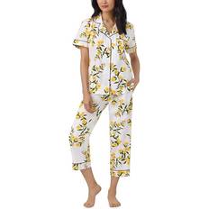 Organic Fabric - Women Sleepwear Bedhead PJs Print Organic Cotton Crop Pajamas