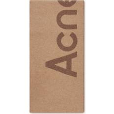 Herr - Natur Halsdukar & Sjalar Acne Studios Men's Toronty Logo Contrast Recycled Scarf Camel Brown