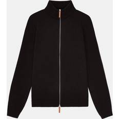 Jackets Lafayette 148 New York Cotton-Silk Tape Knit Bomber Black NY