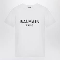 Balmain Paidat Balmain Balmain-Logo Print T Shirt - Bianco/Nero