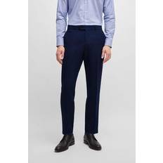 HUGO BOSS Slim-fit Trousers In Melange Stretch Cloth