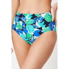 Gorgeous Womens Bold Blooms High Waisted Tummy Control Bikini Bottom Floral