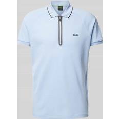 HUGO BOSS Grün Poloshirts HUGO BOSS Regular Fit Poloshirt mit Strukturmuster Modell 'Philix'