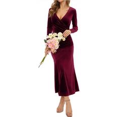 Velvet Velvet Style Evening Dress Red