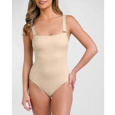 Beige Swimsuits La Blanca Luxe Square-Neck One-Piece Swimsuit Sand