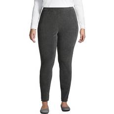 Lands' End Tights Lands' End Women Sport Corduroy Leggings Charcoal Heather Plus 3X