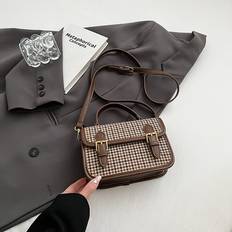 Dinamr Dark Brown Single Shoulder Crossbody Bag Fashion Casual Simple Exquisite Classic Girl Style