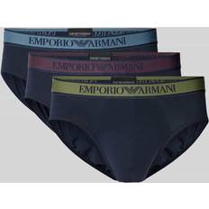 Emporio Armani Ropa interior de hombre Emporio Armani Slip mit elastischem Label-Bund im 3er-Pack