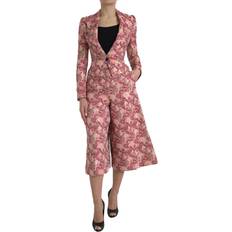 Multicolored Suits Dolce & Gabbana Elegant Pink Slim Fit Two-Piece Women's Suit