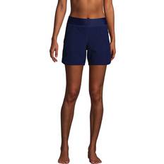 Lands' End Women Swimming Trunks Lands' End Womens Comfort Waist 5in Swim Short Panty Deep Sea Navy Petite