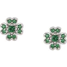 Nomination Cubic Zircon Örhängen Nomination Gioie Silver & Green Clover Earrings One