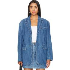 Cotton - Women Suits Bardot Abi Denim Oversized Blazer in Blue. L, M, XL, XS