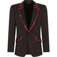 Dolce & Gabbana Suits Dolce & Gabbana Sicilia-fit rhinestone-embellished suit men Silk/Silk/Polyester/Rayon/Virgin Wool Black