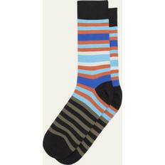 Clothing Paul Smith Men's George Stripe Crew Socks Blacks