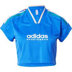 Rojo Camisetas de tirantes Adidas Tiro Crop Top - Azul/Esmeralda/Rojo/Blanco