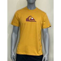 Men - Silver Clothing Quiksilver Comp Logo T-Shirt Mustard Yellow