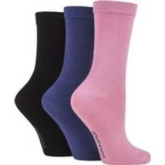 Viscose Socks SockShop Ladies Pair Patterned Plain and Striped Bamboo Black Dark Denim Dusky Pink Textured 4-8 Ladies Multi Coloured