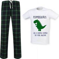 Elastane/Lycra/Spandex - Men Sleepwear 60 Second Makeover second makeover limited mens plumber dinosaur tartan trouser pyjama set famil