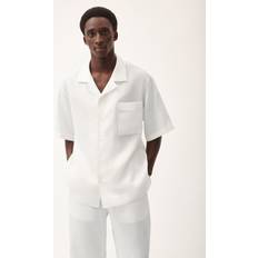 Pangaia DNA Aloe Linen Camp Collar Shirt off-white Off-White