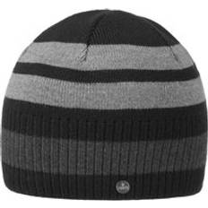 Lierys Fine Merino Stripes Beanie - Svart