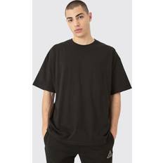 Ylisuuri T-paidat boohooMAN Basic Oversized Crew Neck T-shirt - Black