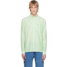 Lacoste XL Shirts Lacoste Green & White Striped Shirt WHITE/PEPPERMINT