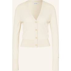 Calvin Klein Trøjer Calvin Klein Merino Wool V-Neck Cardigan - Beige