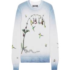 Amiri Top Amiri Embroidered Hummingbird Crew - Blue