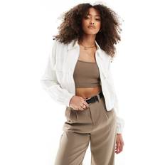 Hollister Co. Outerwear Hollister Co. Crop Linen Blend Bomber Jacket