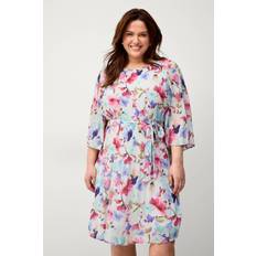 Zizzi Klänningar Zizzi Klänning caCathrine 1/2 Blk Dress Vit