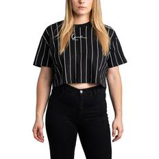 Karl Kani Dam T-shirts Karl Kani Signature Essentials Pinstripe Crop Tee