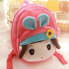 Red School Bags Flemye 03 Girl Red Backpack Cute plush backpack 0-2 years old kindergarten baby school bag