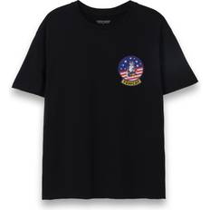 Top Gun Top Gun T-Shirt Mens Adults Tomcat Badge Fighter Jet Black Outfit Clothes