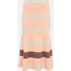 Joseph Ribbedâknit midi skirt neutrals