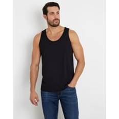 Guess Tank Tops Guess Eco Cyrus Ribbed Tank Black