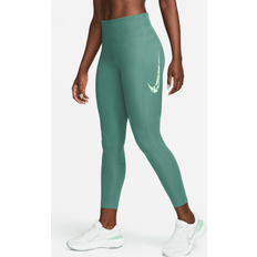 Klær Nike Leggings Damen FST Sportswear Hbr Dri-Fit Mr 7/8 Tgt, Bicoastal/Vapor Green, FN3268-361