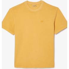 Lacoste Unisex T-shirts & Tank Tops Lacoste Natural Dyed Jersey T-shirt Yellow