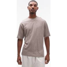 Linne T-shirts Topman – Minkgrå t-shirt oversize och linnemix-Naturlig