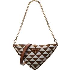 Prada Väskor Prada Prada Triangle Mini Canvas & Leather Shoulder Bag