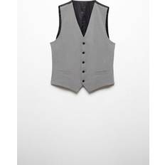 Slim Abiti Gilet Costume Super Slim-Fit Tissu Stretch Gris - Homme