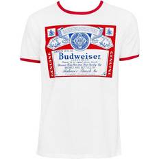 Budweiser Mens White Ringer T-Shirt Extra