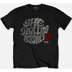 Rolling Stones Men's The Rolling Stones Unisex Adult '82 Swirl Eco Friendly Logo T-Shirt Black Regular/36