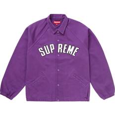 Supreme Women Jackets Supreme Arc Denim Coaches Jacket Purple