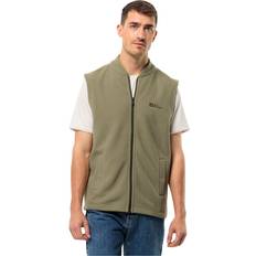 Jack Wolfskin Men Vests Jack Wolfskin Light Curl Fleece Gilet Bay Leaf - Green